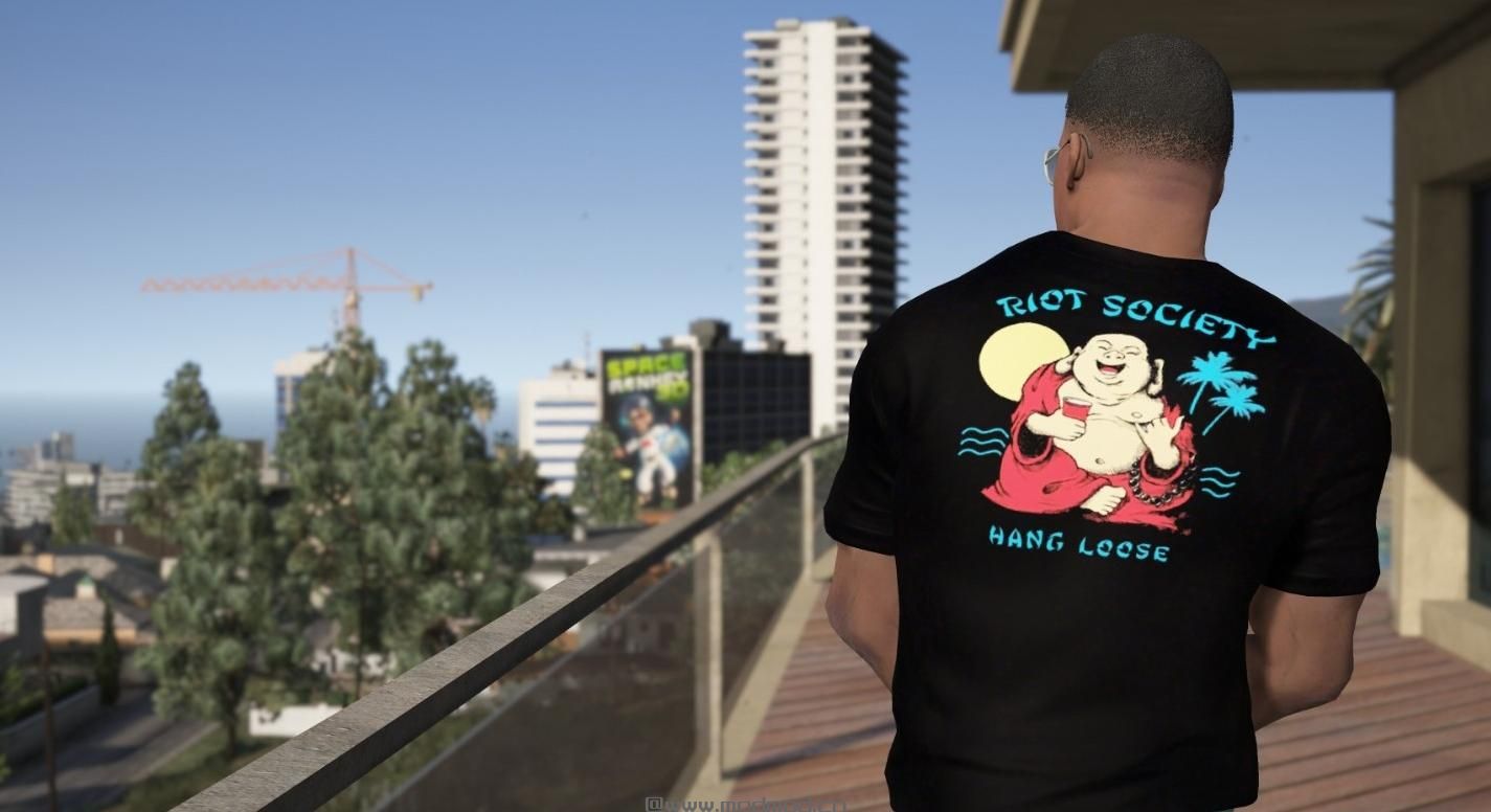侠盗猎车手5MOD Riot Society Buddha Tee