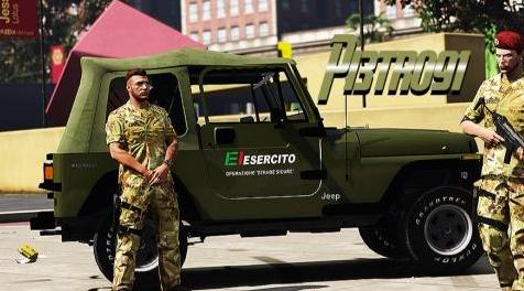 侠盗猎车手5MOD Jeep Wrangler 1986 - Esercito Italiano