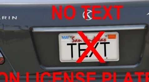 侠盗猎车手5MOD No Text on License Plates