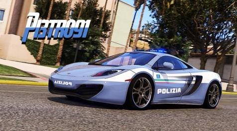 侠盗猎车手5MOD McLaren MP4 12C - Polizia Stradale