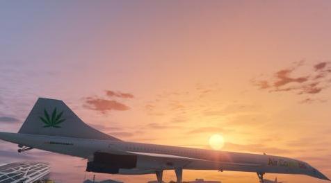 侠盗猎车手5MOD Air Cannabis livery for Aerospatiale-BAC Concorde