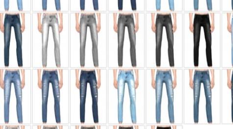 模拟人生4MOD  男士个性牛仔裤