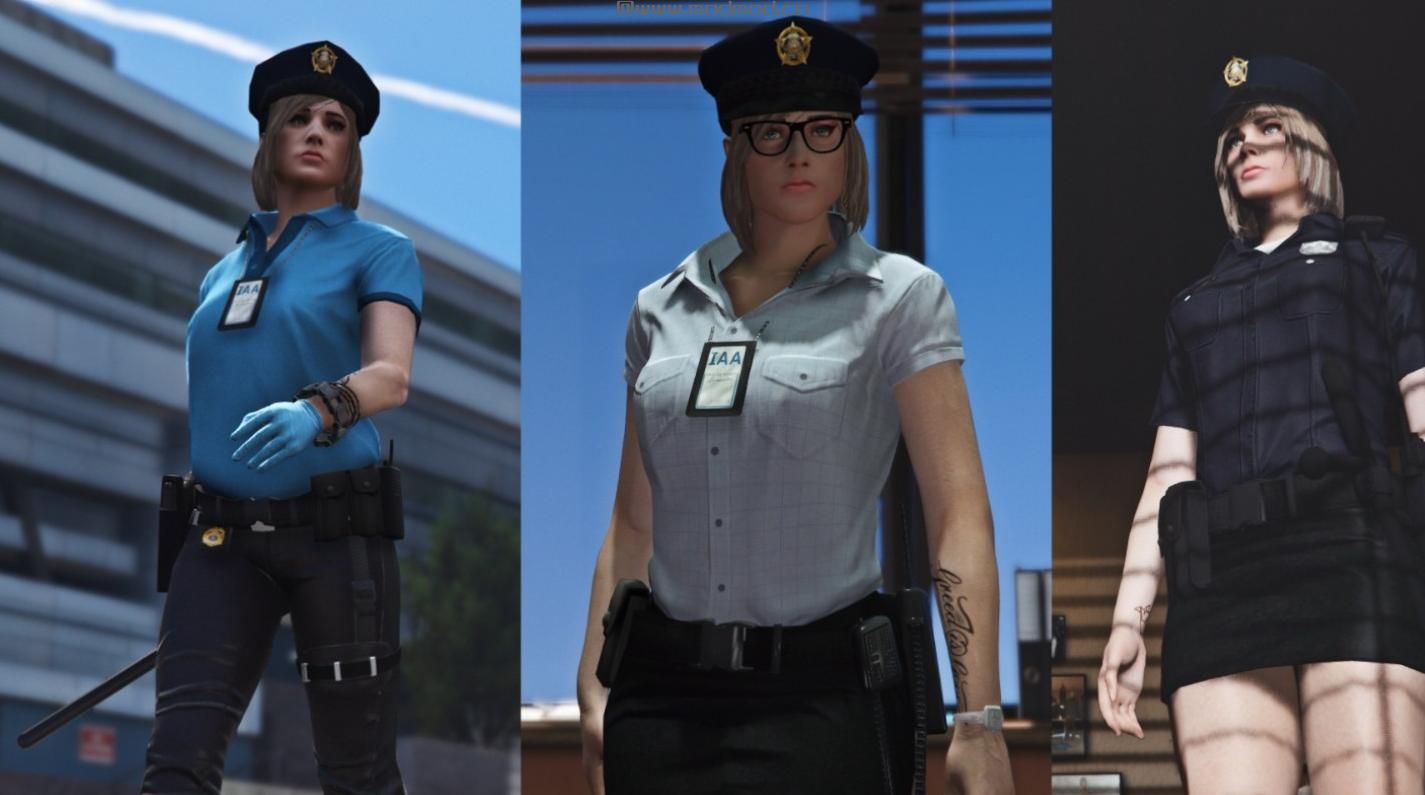 侠盗猎车手5MOD Police Girl [Skin Control]