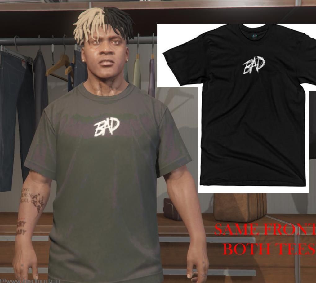 侠盗猎车手5MOD xxxtentacion BAD VIBES FOREVER BRAND clothing