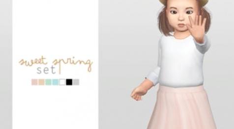 模拟人生4MOD [WAEKEY] Sweet Spring Set 幼儿女装