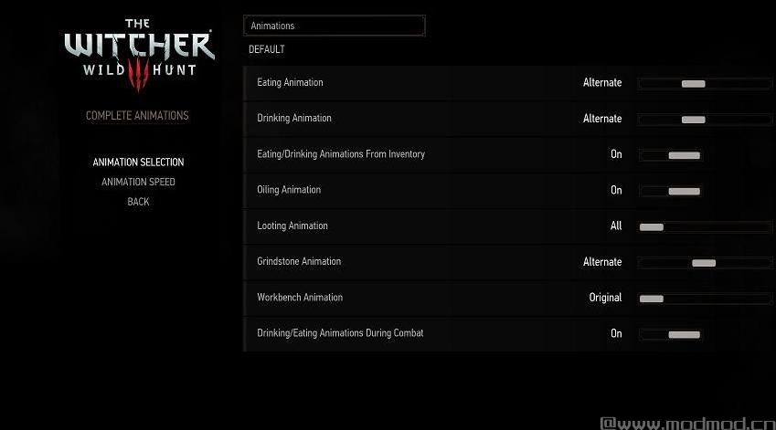 巫师3：狂猎MOD 完整的动画