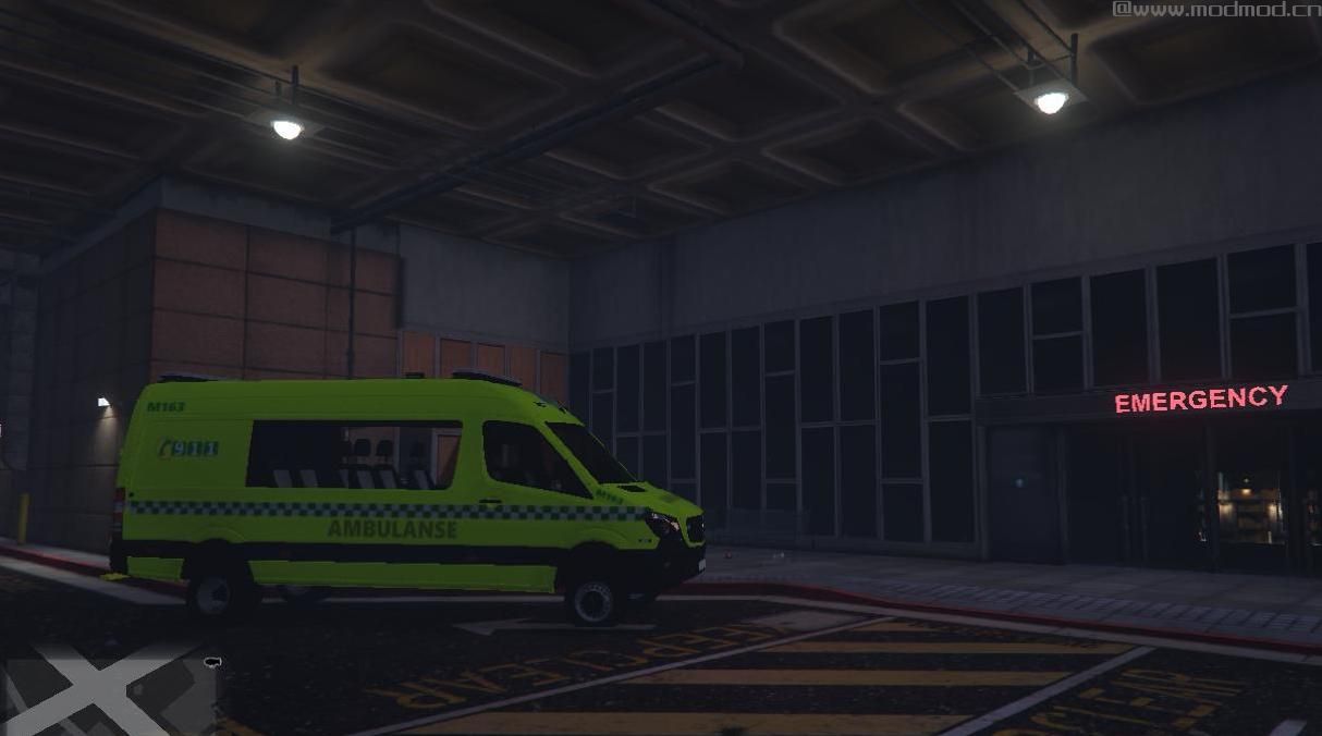 侠盗猎车手5MOD (Fictional) 2017 Norwegian Red Cross Sprinter Ambulance Text