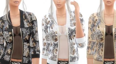 模拟人生4MOD Sequin Embellished Jacket 夹克