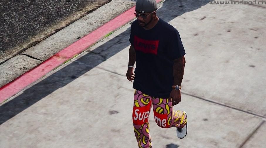 侠盗猎车手5MOD Levis T-Shirt for Franklin