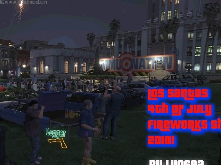 侠盗猎车手5MOD Los Santos Forth Of July FireWorks Show!