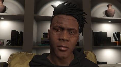 侠盗猎车手5MOD Post Malone Face Tattoos for Franklin