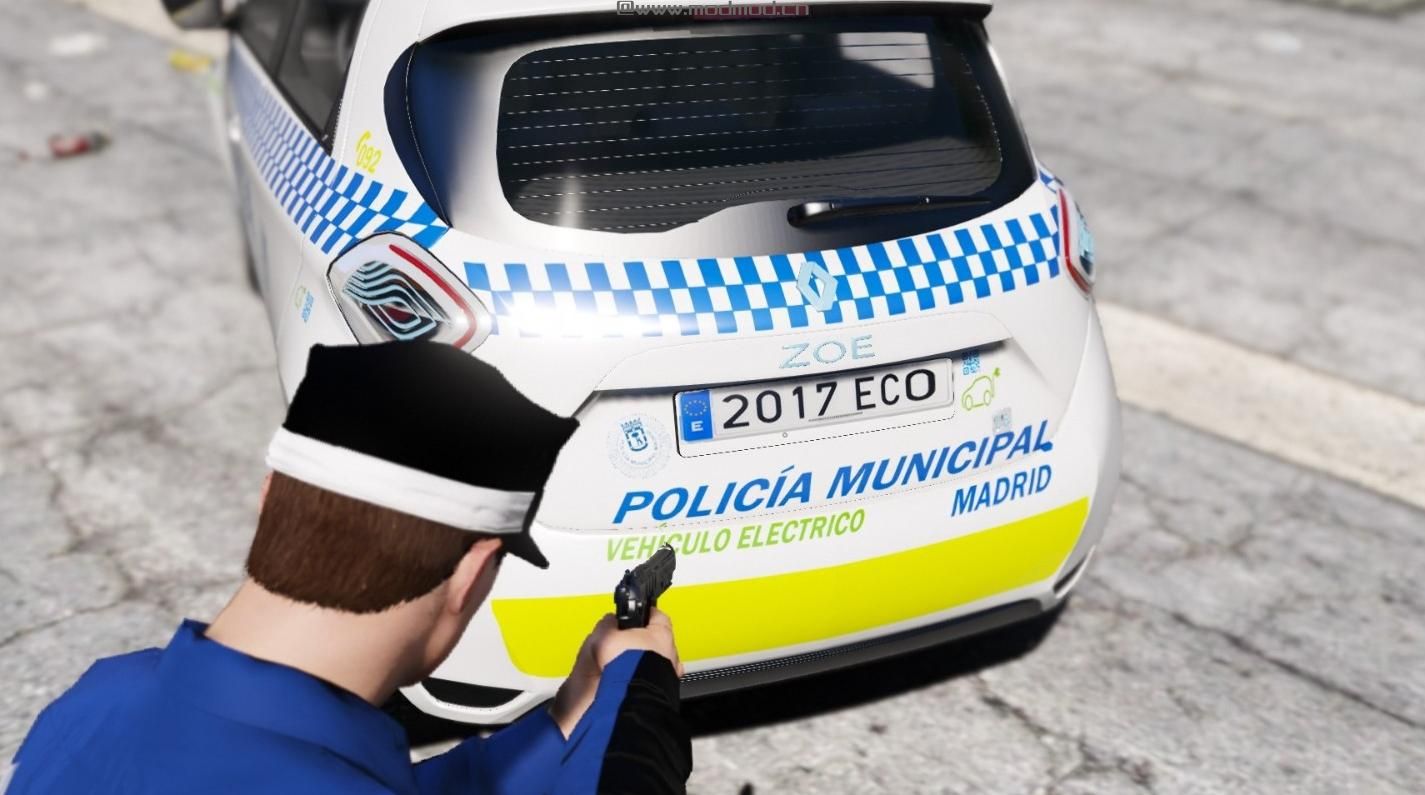 侠盗猎车手5MOD RENAULT ZOE POLIC&Iacute;A MUNICIPAL MADRID