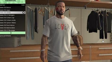 侠盗猎车手5MOD Lover Loser T-Shirt/Camiseta Lover Loser
