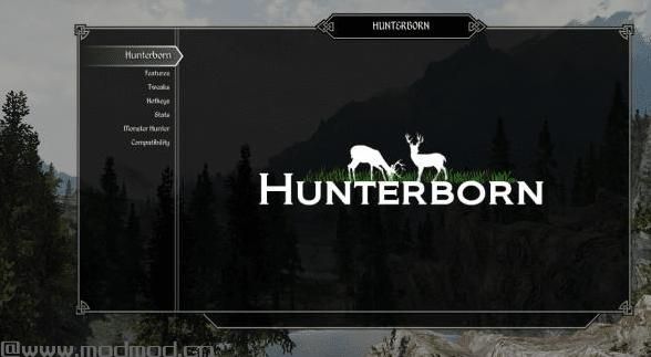 上古卷轴5：天际MOD 【汉化】【非吐槽版】天生猎人Hunterborn v1.5：真实的狩猎及尸体处理