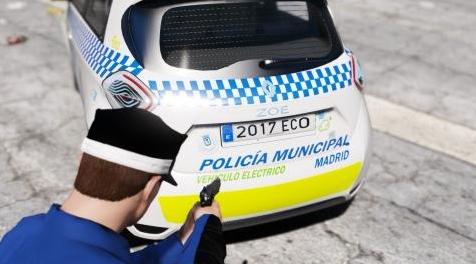 侠盗猎车手5MOD RENAULT ZOE POLIC&Iacute;A MUNICIPAL MADRID