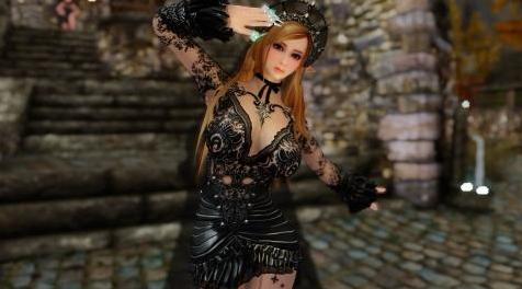 上古卷轴5：天际MOD 黑沙礼服&mdash;&mdash;真冬之雪黑白两套共存版