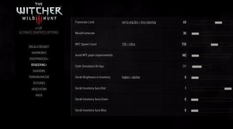 巫师3：狂猎MOD 最终图形选项Mod更新(UGOM)