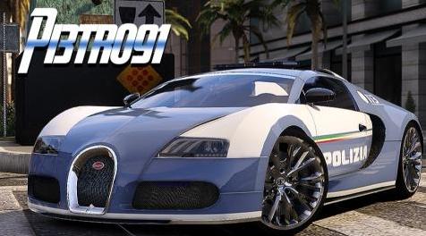 侠盗猎车手5MOD Bugatti Veyron - Polizia di Stato [4k]
