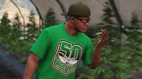 侠盗猎车手5MOD PAO / &Pi;&Alpha;&Omicron; Shirt - Franklin - Greek Mod