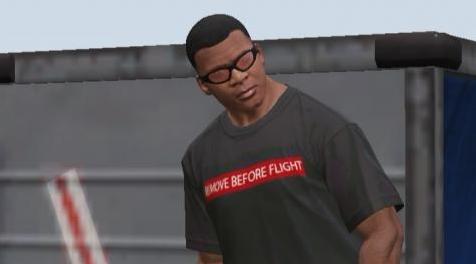 侠盗猎车手5MOD Franklin T-Shirt - Remove Before Flight Aviation