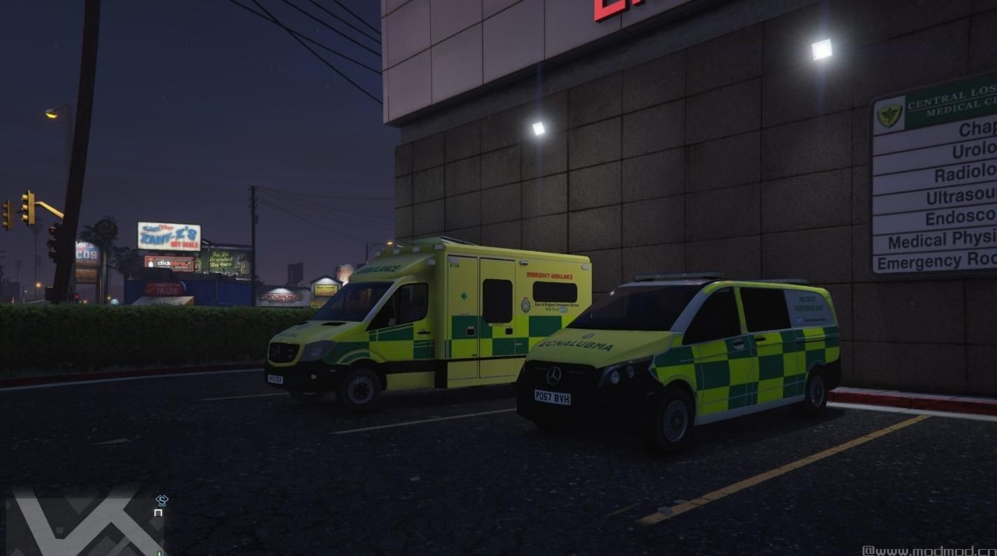 侠盗猎车手5MOD Mercedes London Ambulance Service Incident Response Unit