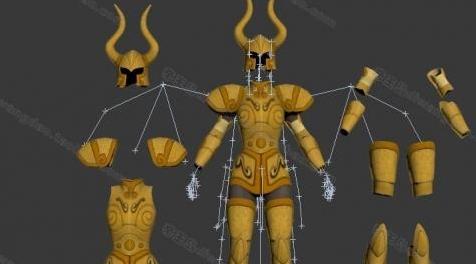 上古卷轴5：天际MOD 无意中在硬盘里发现了两套超老的MOD，圣斗士山羊座与狮子座黄金圣衣