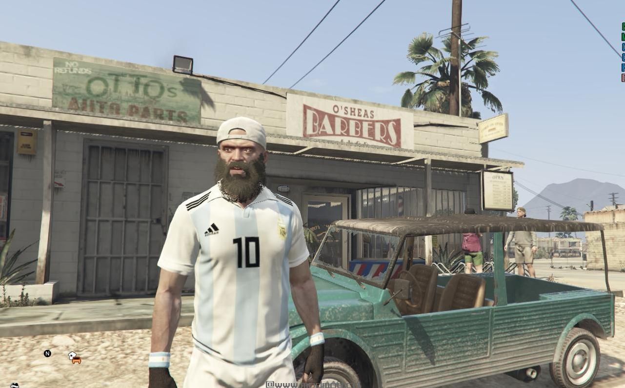 侠盗猎车手5「GTA5」Mod: camiseta Argentina