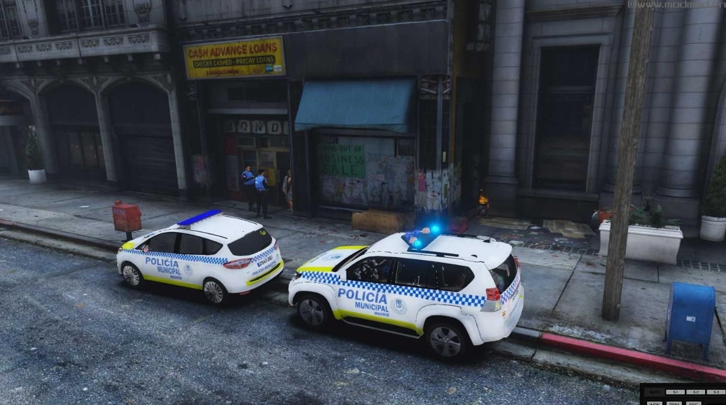 侠盗猎车手5「GTA5」Mod: TOYOTA POLIC&Iacute;A MUNICIPAL MADRID