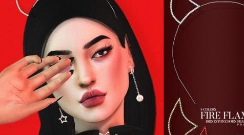 模拟人生4MOD Fire Flame Headband 火焰头带