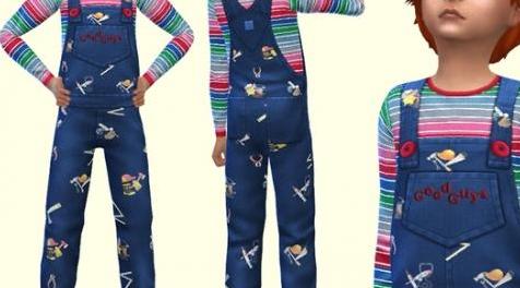 模拟人生4MOD Jumpsuit Chucky 童装