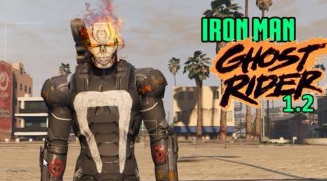 侠盗猎车手5「GTA5」Mod: IRON MAN - GHOST RIDER