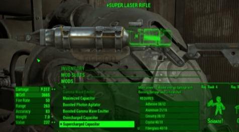 辐射4MOD Supercharged Capacitor 超级电容&mdash;&mdash;解决能量武器后期疲软