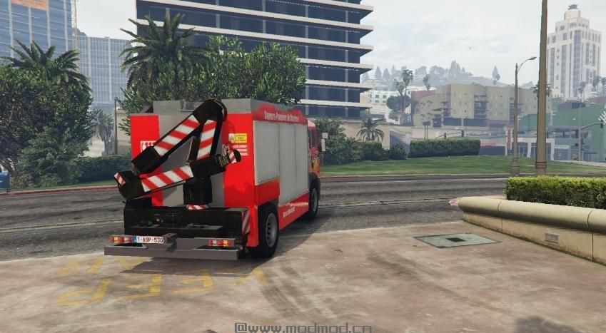 侠盗猎车手5「GTA5」Mod: [Texture] Camion Bras Porte-Conteneur Pompier Belgique