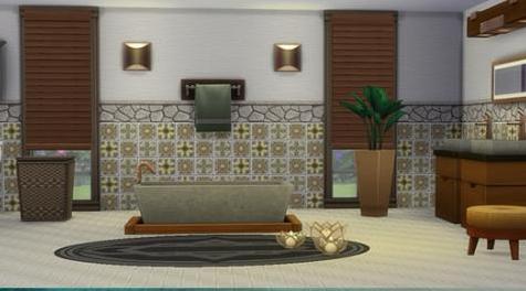 模拟人生4MOD Ceramic Field Tile in offwhite beige 浅灰色陶瓷地砖