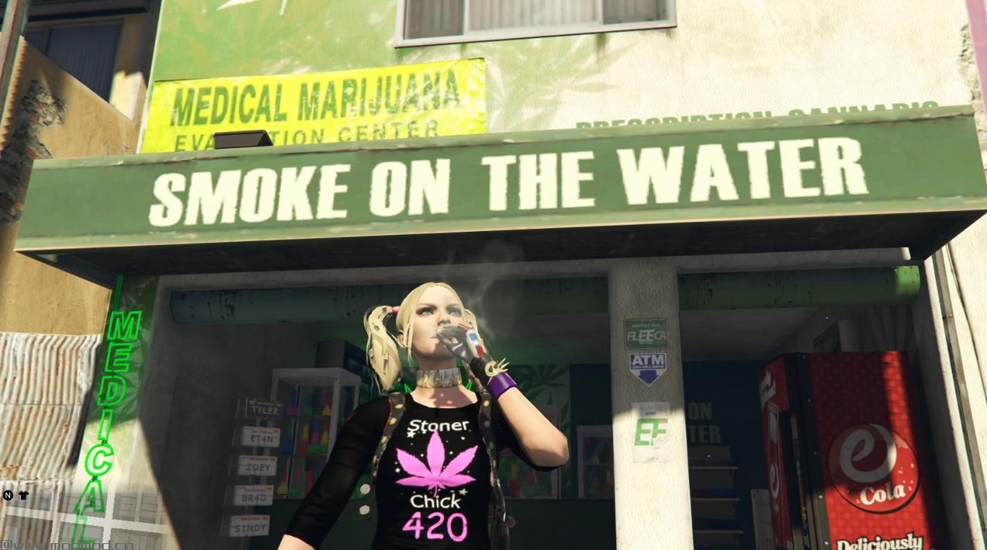 侠盗猎车手5「GTA5」Mod: Weed Outfit Pack for Harley Quinn