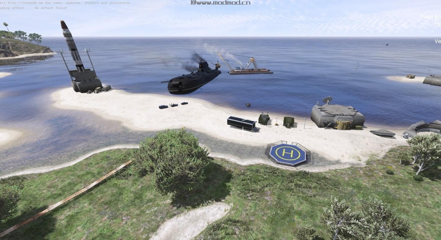 侠盗猎车手5「GTA5」Mod: SUBMARINE CRASH [Menyoo map]