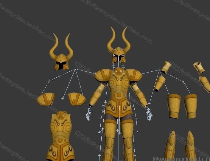 上古卷轴5：天际MOD 无意中在硬盘里发现了两套超老的MOD，圣斗士山羊座与狮子座黄金圣衣