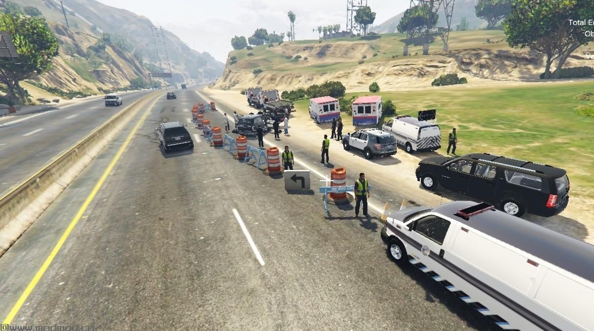 侠盗猎车手5「GTA5」Mod: car crash scene in highway
