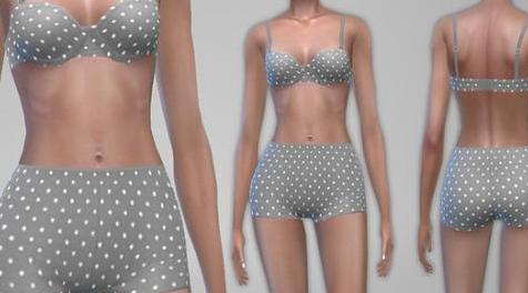 模拟人生4MOD Underwear Nina 1 - Set 内衣