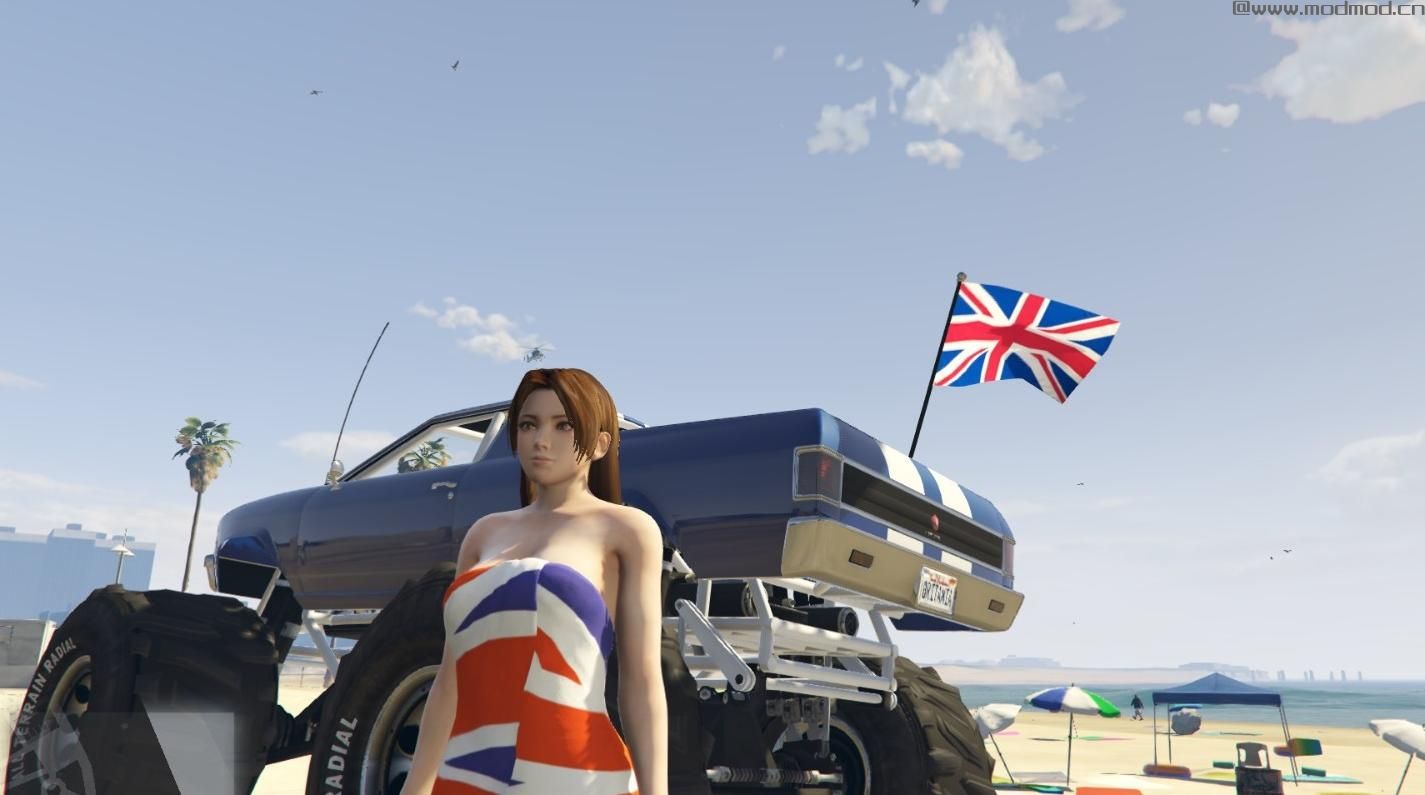 侠盗猎车手5「GTA5」Mod: Union Jack Towel for Mai Shiranui