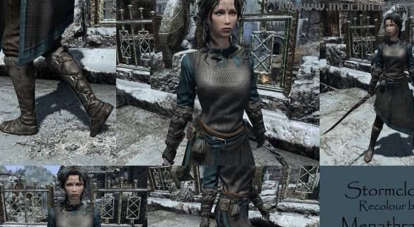 上古卷轴5：天际MOD Grace Darklings Ranger Armor 带兜帽的游侠套装