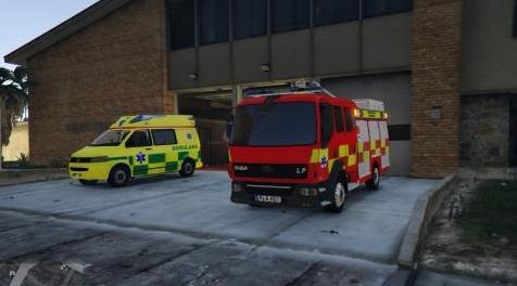 侠盗猎车手5「GTA5」Mod: R1 Swedish Firetruck