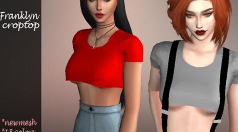 模拟人生4MOD Franklyn Croptop 女性上衣