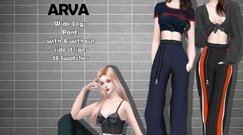 模拟人生4MOD ARVA - Wide Leg Pants 阔腿裤