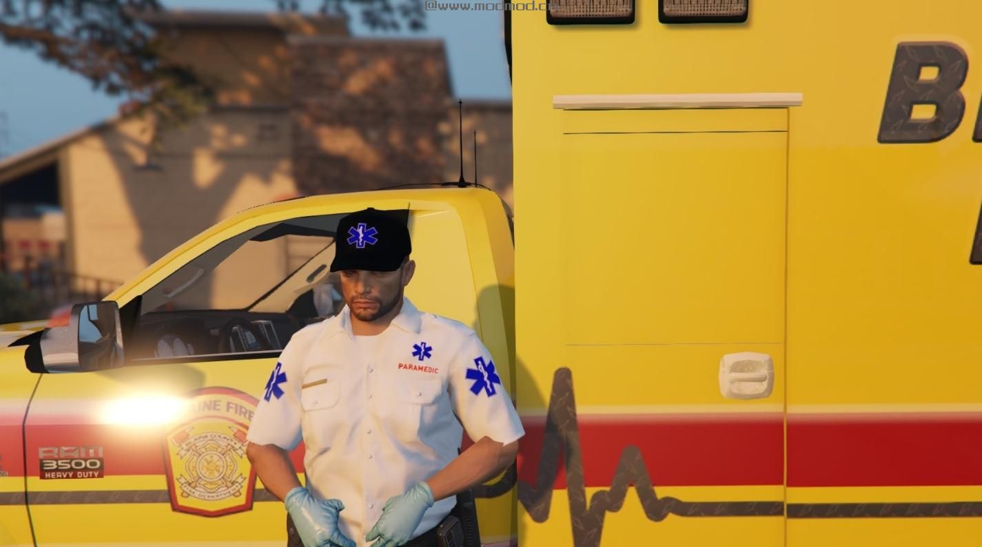 侠盗猎车手5「GTA5」Mod: Any Town/City Paramedic PED