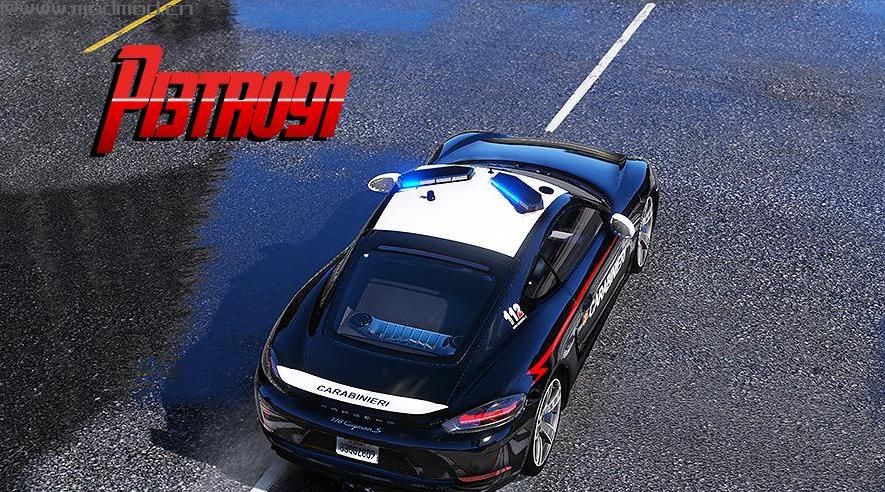 侠盗猎车手5「GTA5」Mod: Porsche 718 Cayman S - Carabinieri