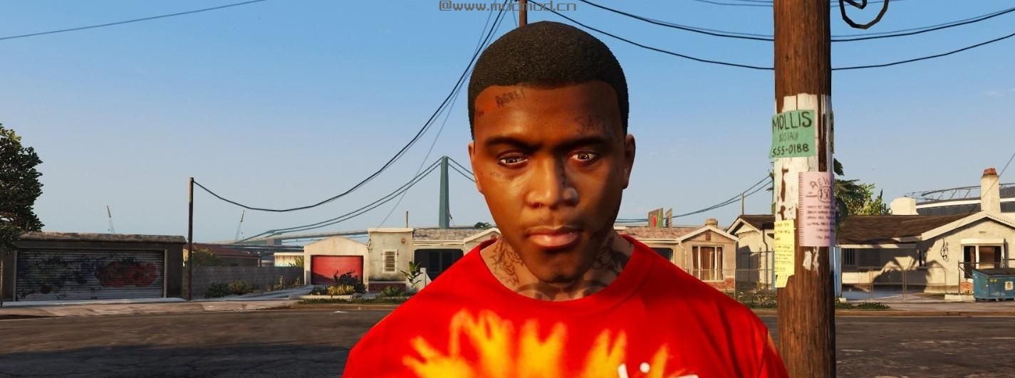 侠盗猎车手5「GTA5」Mod: Ski Mask the Slump God Face Tattoos