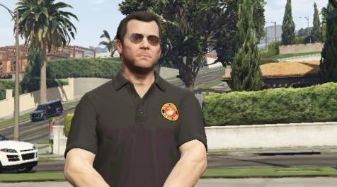 侠盗猎车手5「GTA5」Mod: Michael USMC Polo Shirt - US MARINE