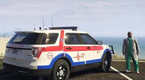 侠盗猎车手5「GTA5」Mod: T&uuml;rk Ambulans Livery (Ford Explorer) Re-texture