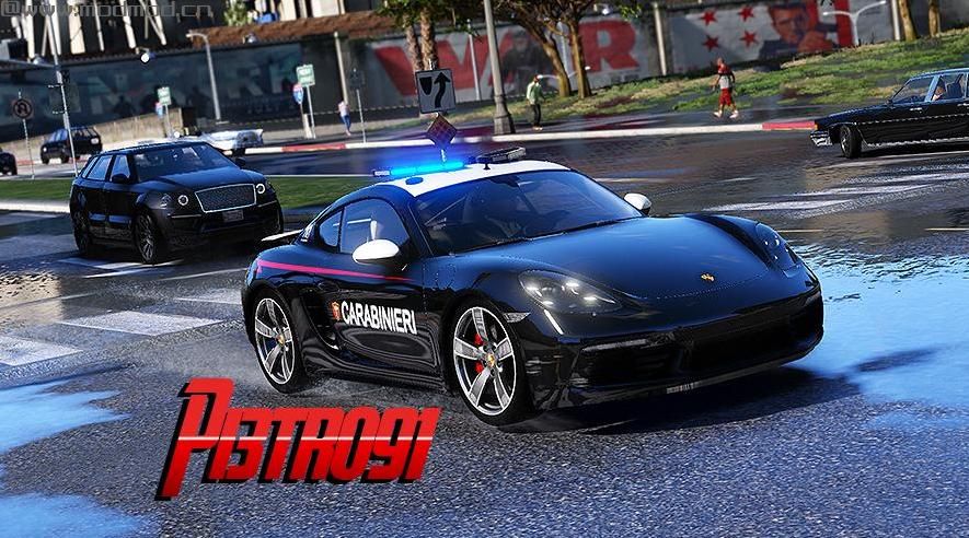侠盗猎车手5「GTA5」Mod: Porsche 718 Cayman S - Carabinieri